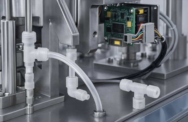 Półprzewodniki z widocznymi przewodami PFA