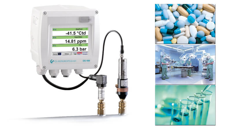 Czyste pomieszczenie (cleanroom) w zakładzie farmaceutycznym z widocznym sprzętem do pomiarów