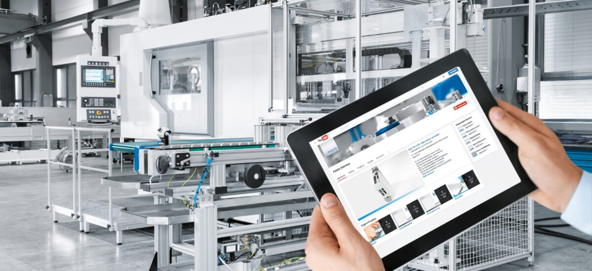 Interfejs oprogramowania Festo Automation Suite, używanego do konfiguracji i uruchomienia serwonapędów CMMT-MP