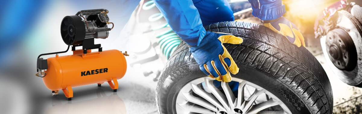 Kompresor tłokowy z dużym zbiornikiem, dedykowany dla mniejszych warsztatów