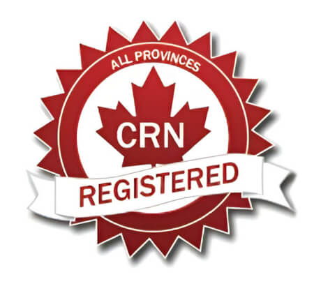 Logo CRN, symbol zgodności z kanadyjskimi przepisami i bezpieczeństwa