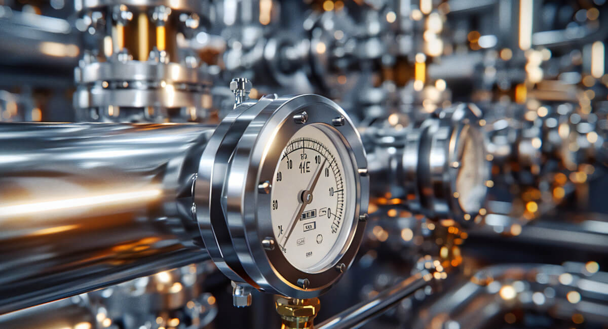 Kontrola i regulacja parametrów powietrza w wyposażeniu chłodni	Zbliżenie na manometr lub zestaw manometrów