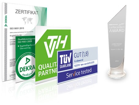 Certyfikaty DEKRA, TUV, VTH