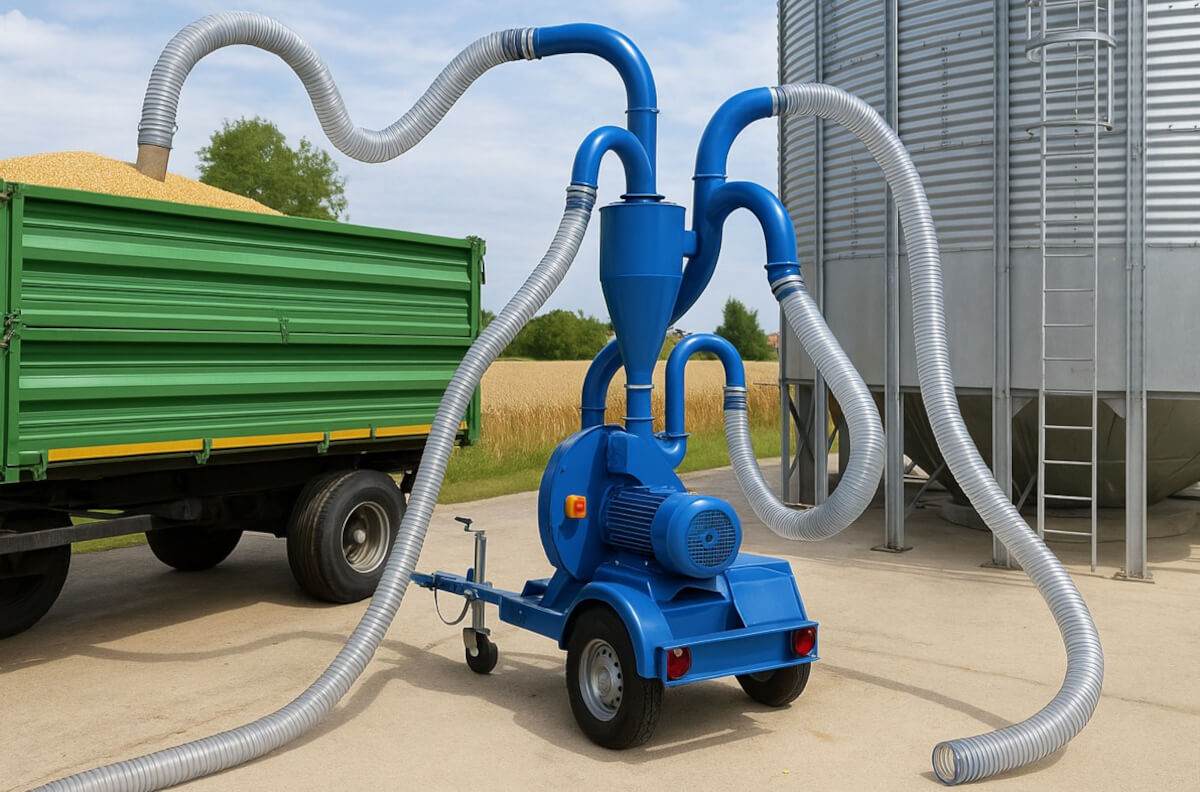 Zdjęcie mobilnej dmuchawy do zboża