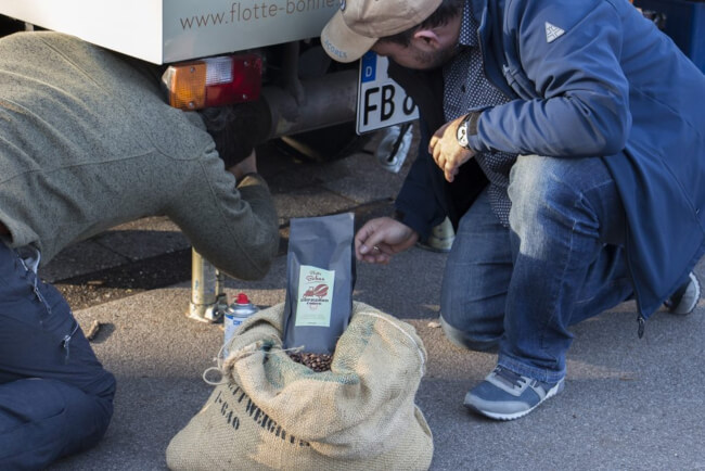 Naprawa mobilnej kawiarni