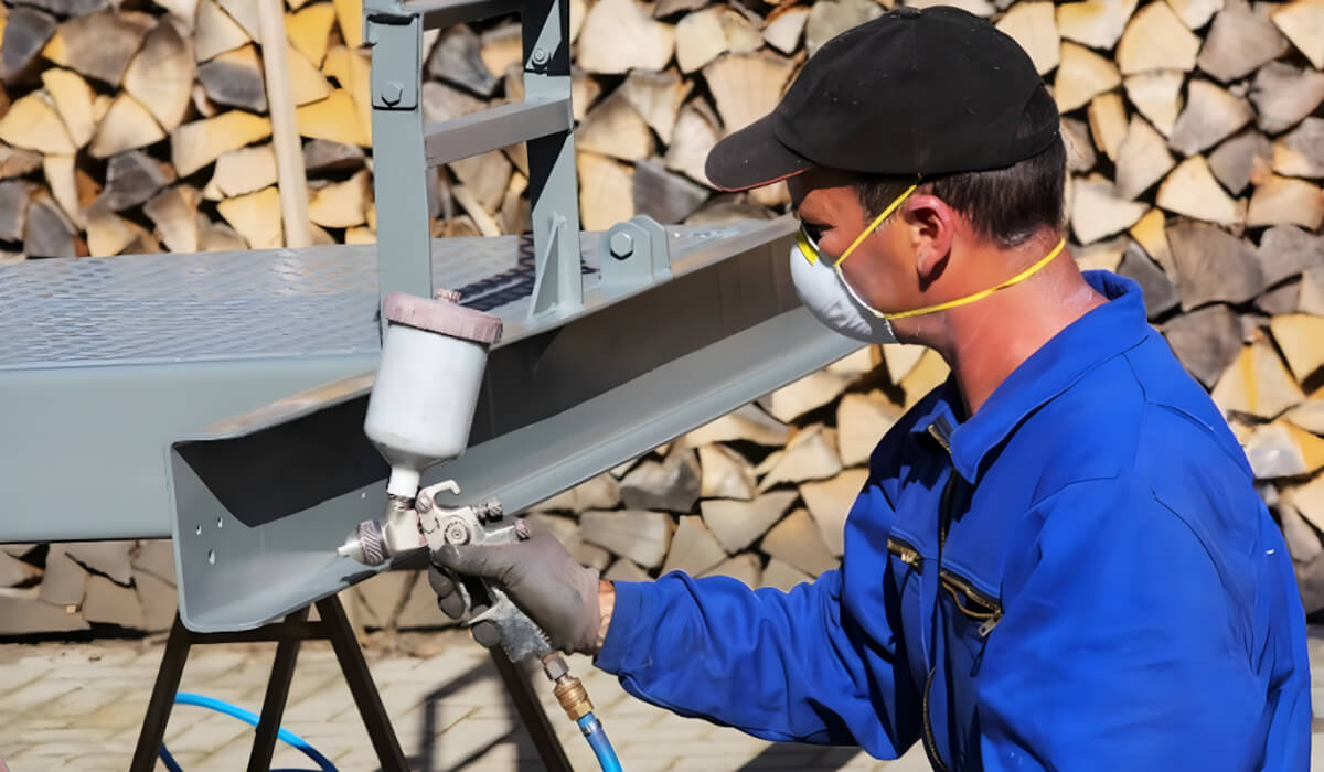 Pistolet do malowania metalowych materiałów