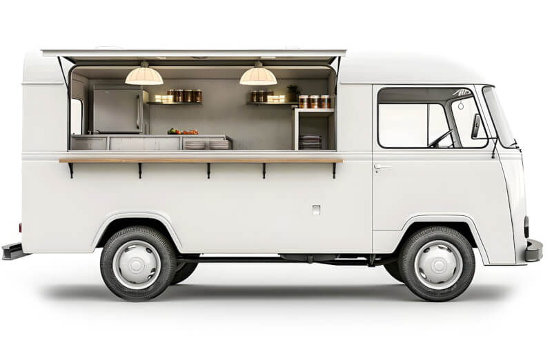 Siłowniki otwierające klapę w aucie gastro Sprężyny gazowe w mobilnym foodtracku