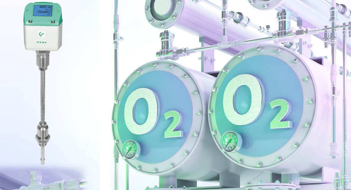 Instalacja przepływomierza termicznego VA 500 na głównej magistrali sprężonego powietrza