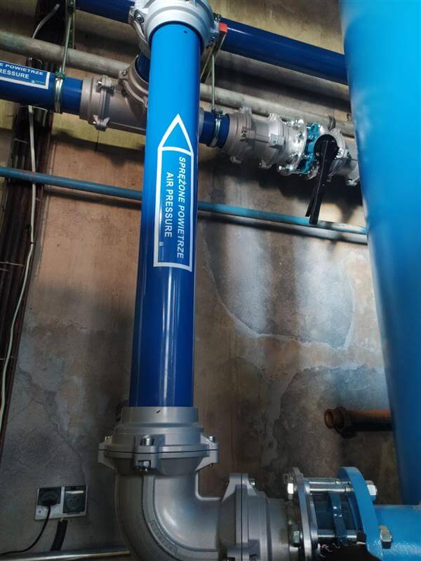 Instalacja pneumatyczna do dyfuzora wieżowego