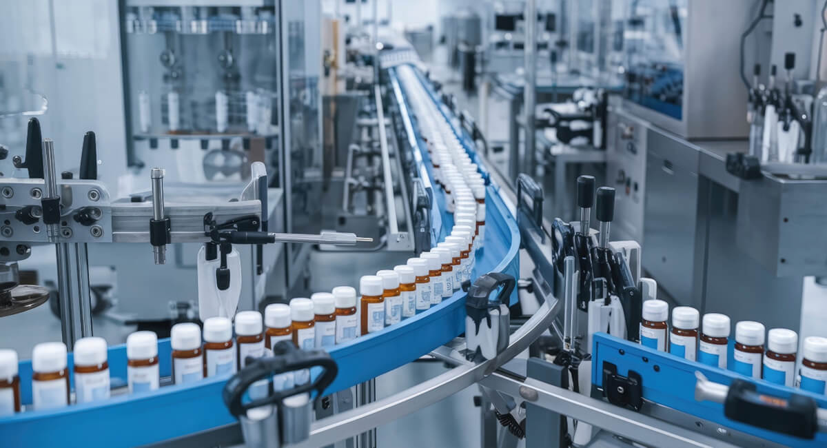 Widok na instalację przemysłu chemicznego