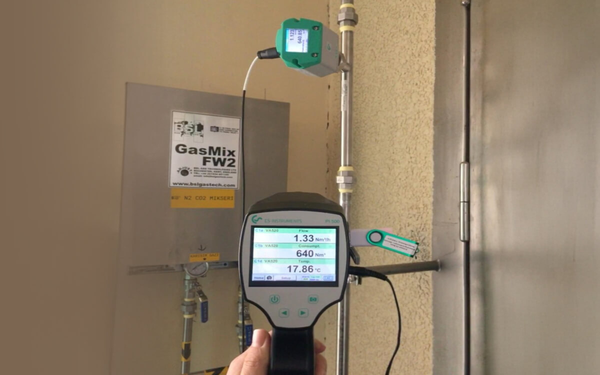 Monitorowanie zużycia sprężonego powietrza w zakładzie spożywczym