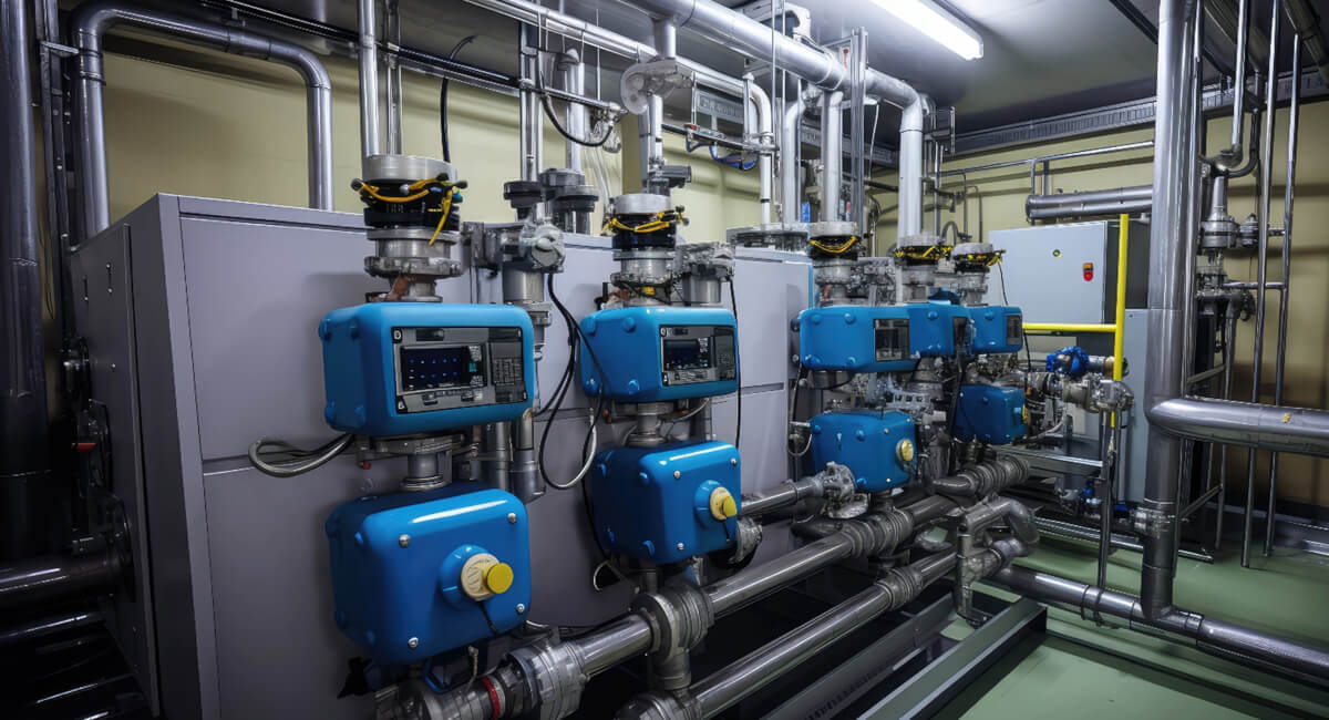 Przewody poliamidowe PA połączone złączkami ze stali nierdzewnej AISI 316