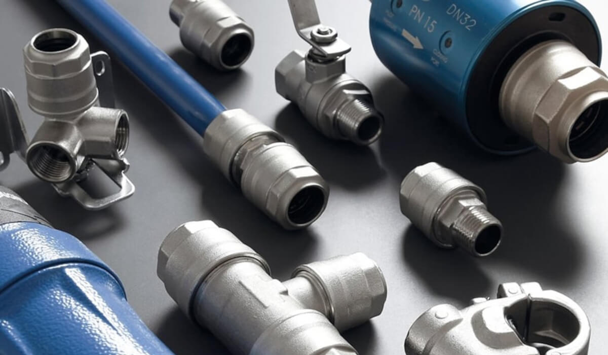 Przyczyny strat ciśnienia - niewłaściwy dobór średnicy rur i zbyt duża prędkość przepływu Porównujący przepływ w rurach o małej i optymalnej średnicy