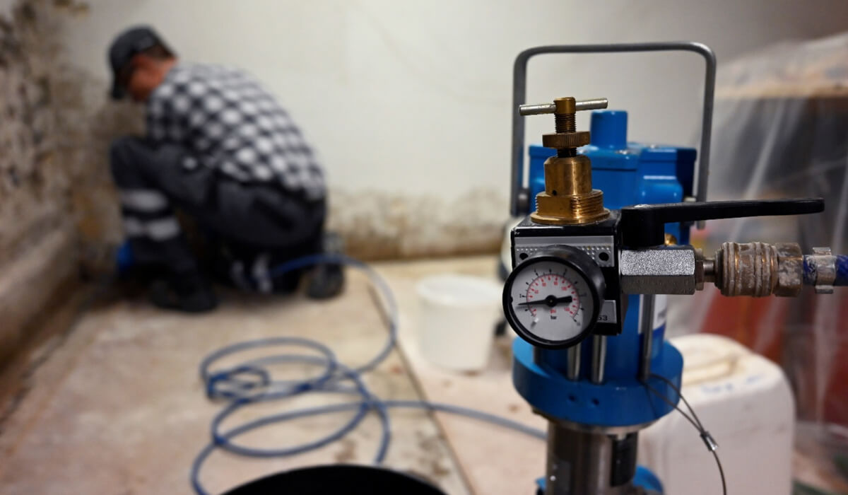 Przygotowanie podłoża pod malowanie agregatem - ściany, elewacje