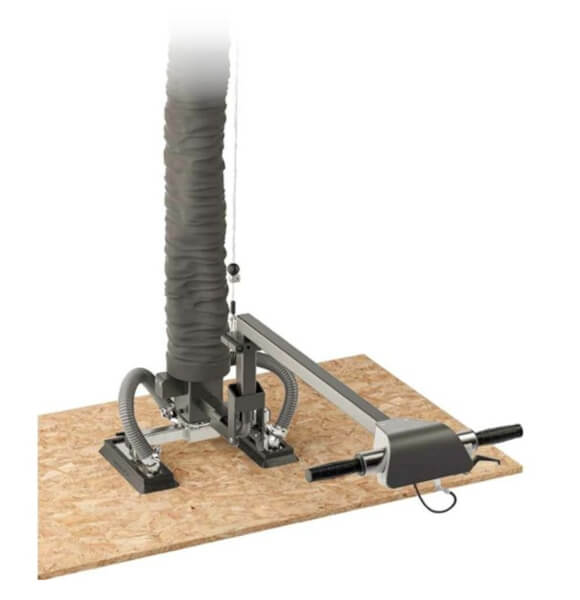 Gumowe przyssawki podciśnieniowe unoszące płytę laminowaną na linii produkcyjnej