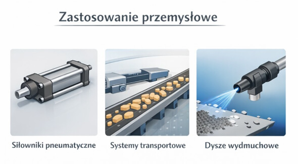 Siłownik pneumatyczny – dynamika ruchu Siłownik pneumatyczny, w którym równanie Eulera pomaga analizować wpływ przepływu na prędkość tłoka