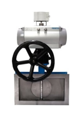 Siłownik ISO 15552 sterujący klapą