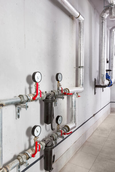 Centralna stacja uzdatniania powietrza instrumentacyjnego dla całej automatyki oczyszczalni