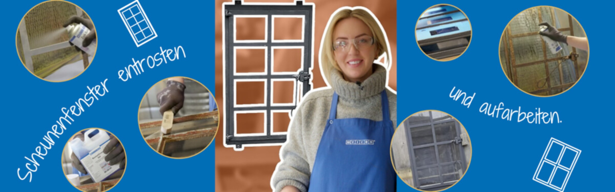 Zardzewiałe, stare okno z metalową ramą i widocznymi zniszczeniami - DIY