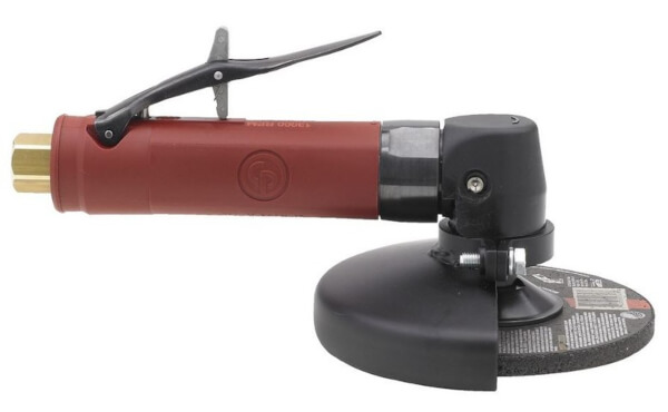 Pneumatyczna szlifierka kątowa Chicago Pneumatic CP3019 stosowana do wydajnej obróbki szkła