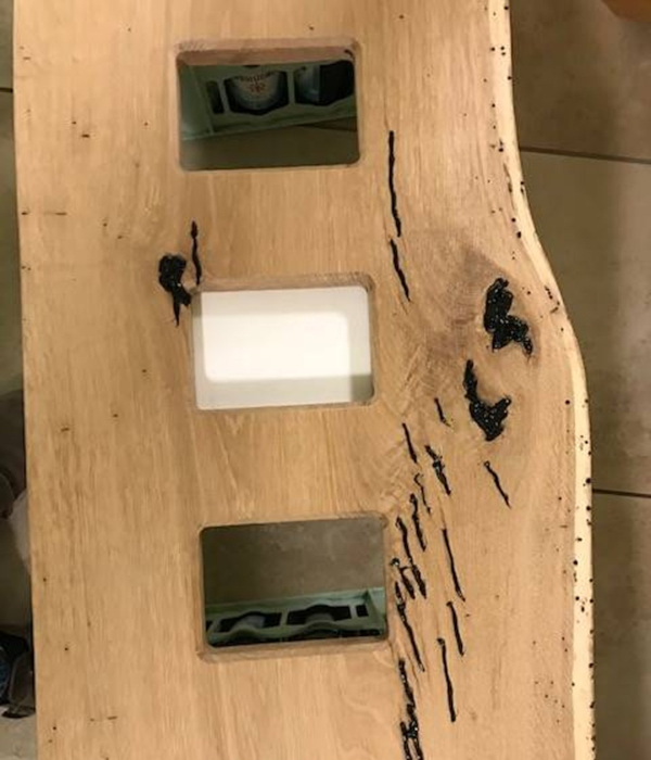 Szlifowanie deski dębowej na ramę zdjęciową DIY Szlifierka obrabiająca powierzchnię dębowej deski