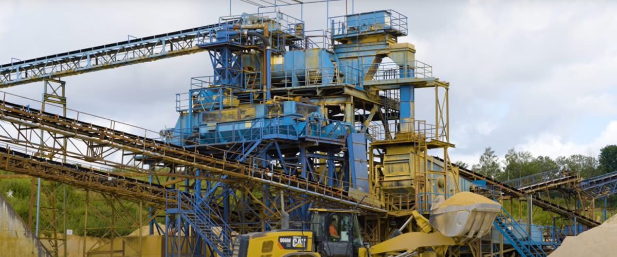 Uszkodzony wał wirnika maszyny do płukania żwiru