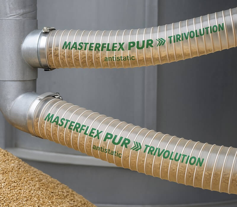 Wąż antystatyczny PUR - bezpieczeństwo w strefach zapylenia i zagrożonych wybuchem