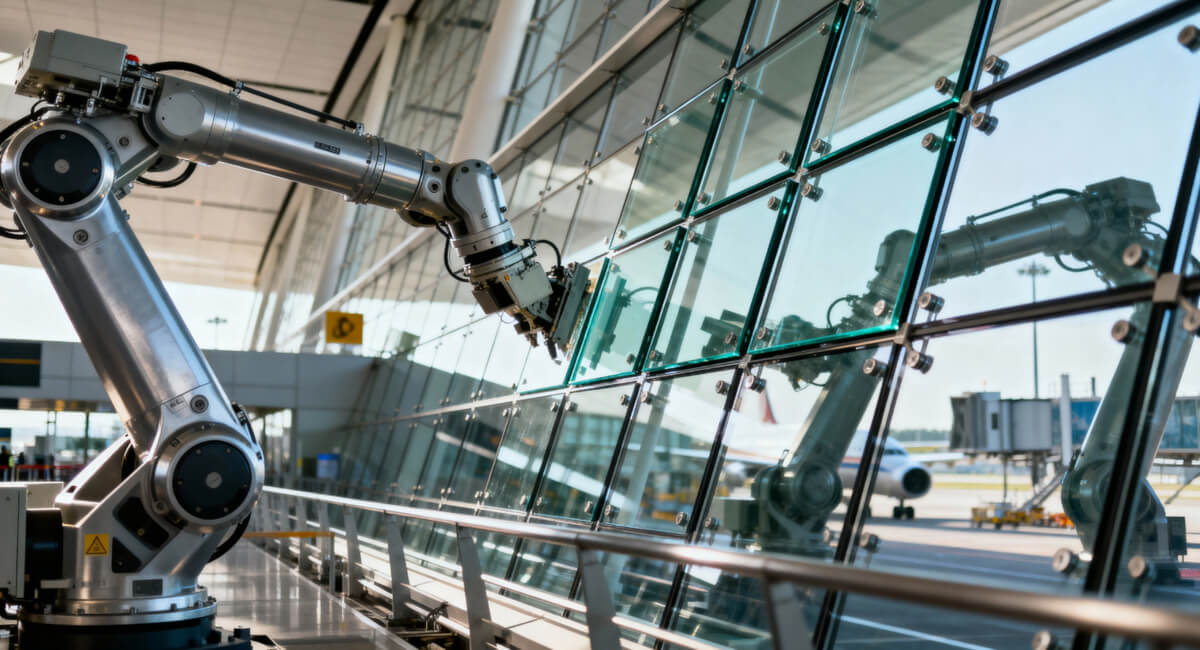 Nowoczesny system transportu bagażu (BHS) wykorzystujący siłowniki i zawory pneumatyczne