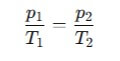 Wzór matematyczny na prawo Gay-Lussaca zór na prawo Gay-Lussaca: $p_1/T_1 = p_2/T_2$. Równanie opisuje przemianę izochoryczną gazu doskonałego w układach pneumatyki