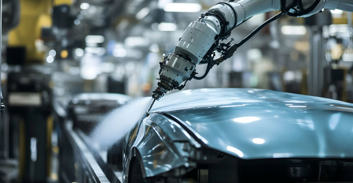 Zasilanie automatów lakierniczych Główna linia pneumatyczna odpowiedzialna za stabilne zasilanie automatów lakierniczych w fabryce