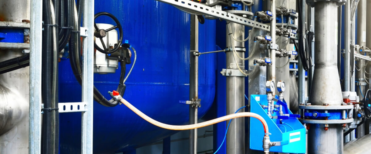 Zawór bezpieczeństwa realizujący funkcję Interlock w automatyce ciepłowni.