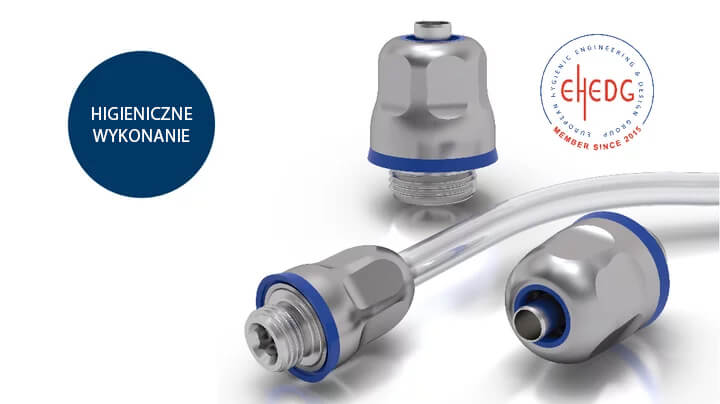 Higieniczne wykonanie złączy Eisele Złącza Eisele - higieniczne wykonanie