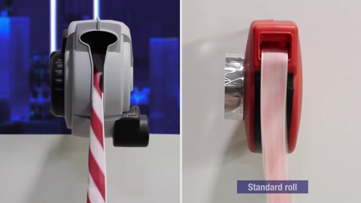 System SlowMotion Mavel Kontrolowane zwijanie taśmy dla bezpieczeństwa i ergonomii