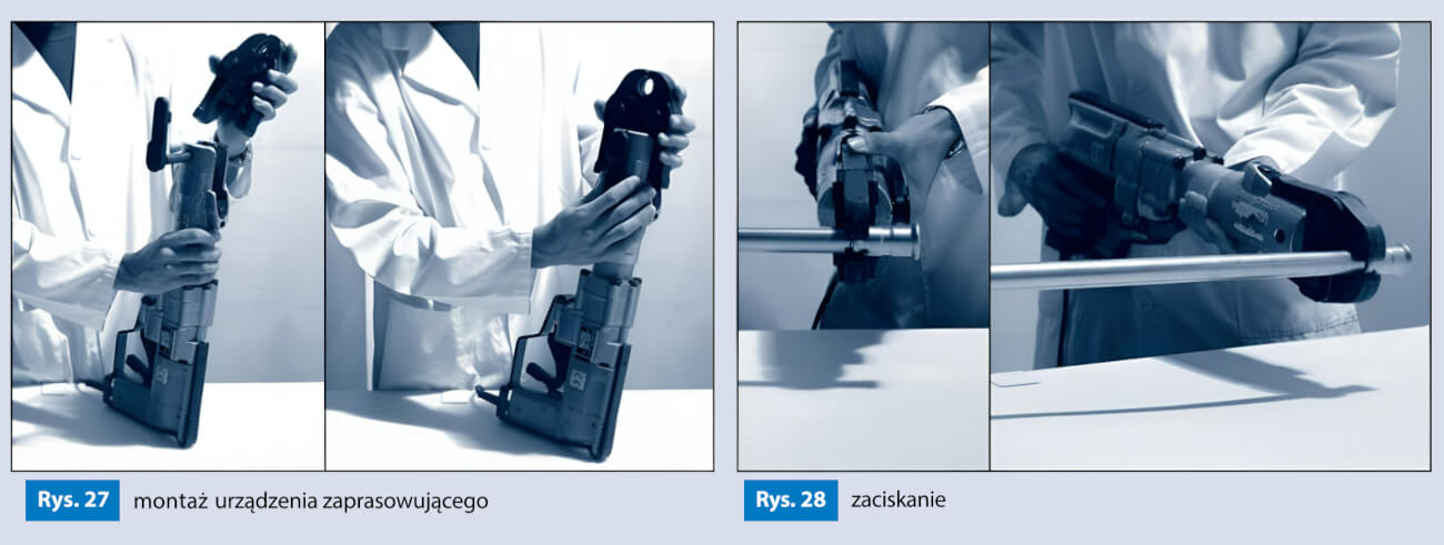 Zaciskanie za pomocą urządzenia zaprasowującego Praska do rur