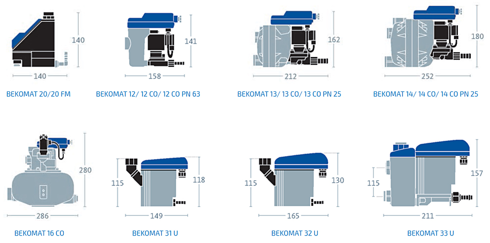 Bekomaty - spusty kondensatu Bekomaty - zrzuty kondensatu