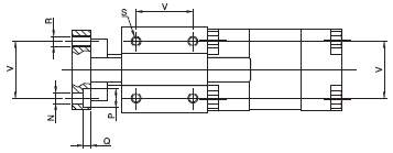 Prowadniki GLC ISO 32-63 - wymiary Prowadniki GLC do siłowników ISO 32-63