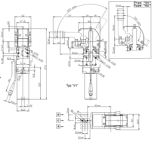 Zaciski pneumatyczne CPR40