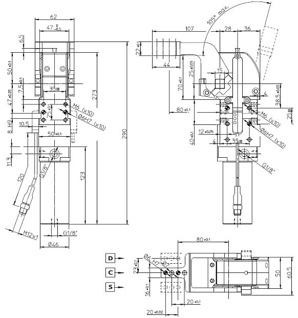 Zaciski pneumatyczne CPR40