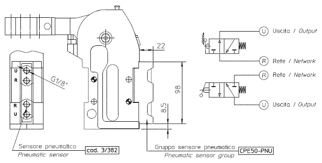 Zaciski pneumatyczne CPE50