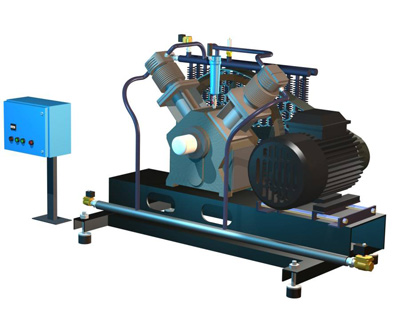 Doprężacz tłokowy niskoobrotowy - jednostopniowy Doprężacze powietrza tłokowe